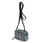 Shoulder Bag The Softshot 17 Black Flower Imprint Grained Leather