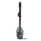 Shoulder Bag The Softshot 17 Black Flower Imprint Grained Leather