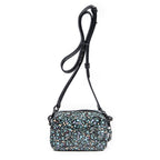 Shoulder Bag The Softshot 17 Black Flower Imprint Grained Leather