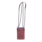 Shoulder Bag Crossbody Phone Holder Pink Patent Leather