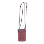 Shoulder Bag Crossbody Phone Holder Pink Patent Leather