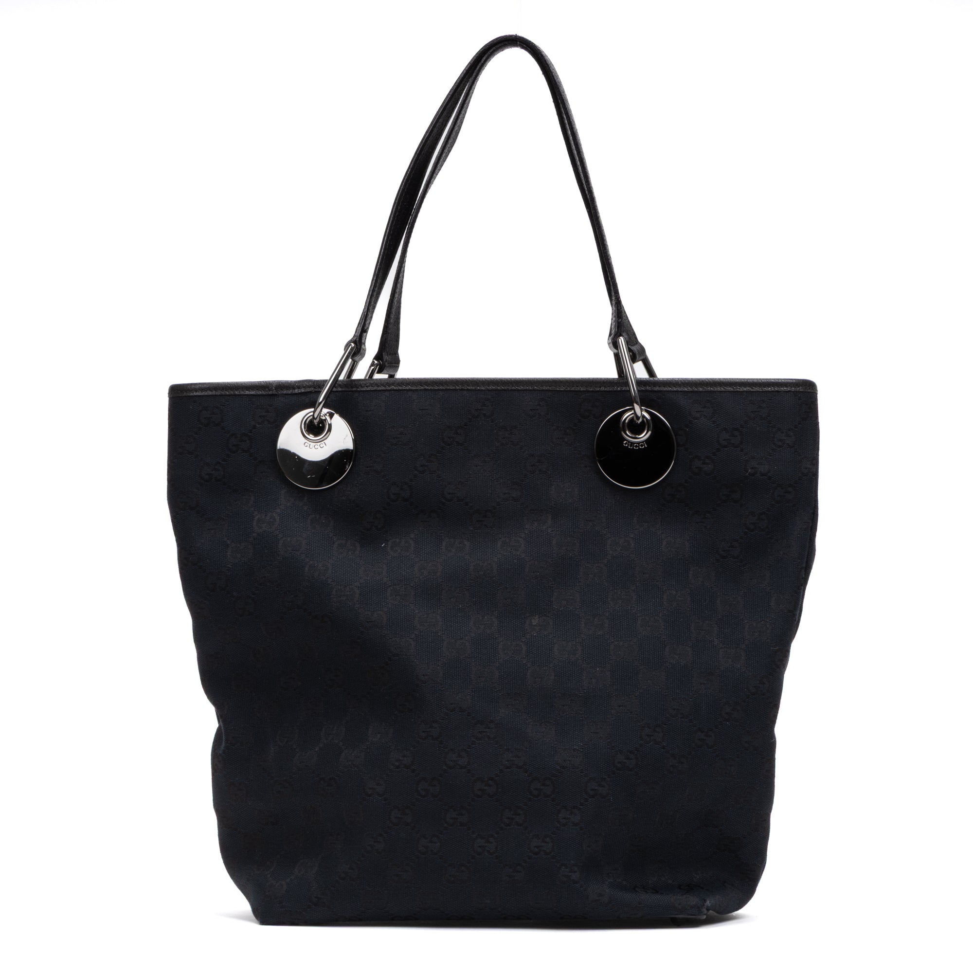 Shoulder Bag Eclipse Tall Tote Black Monogrammed Canvas