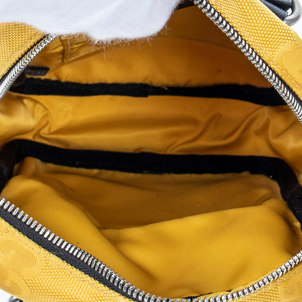 Shoulder Bag Off The Grid Crossbody Yellow Monogrammed Nylon Canvas