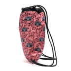 Shoulder Bag Drawstring Backpack Pink Radio Logo Print Canvas