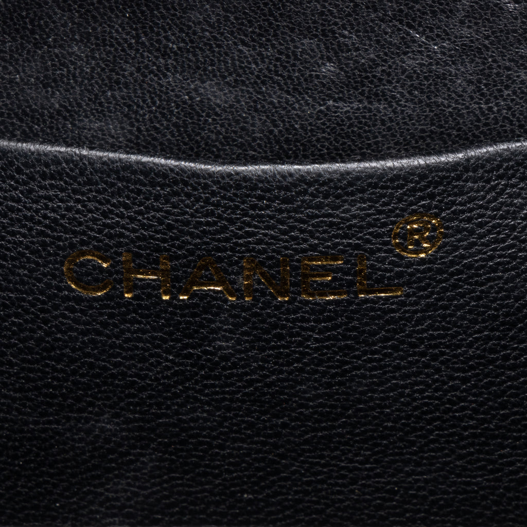 Shoulder Bag Vintage Chain Box Bag Black Quilted Lambskin Leather