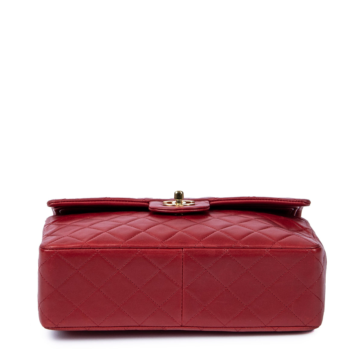 Shoulder Bag Tall Classic Double Flap Red Quilted Lambskin Leather