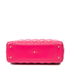 Shoulder Bag Large Lady Dior Fuchsia Pink Cannage Lambskin Leather