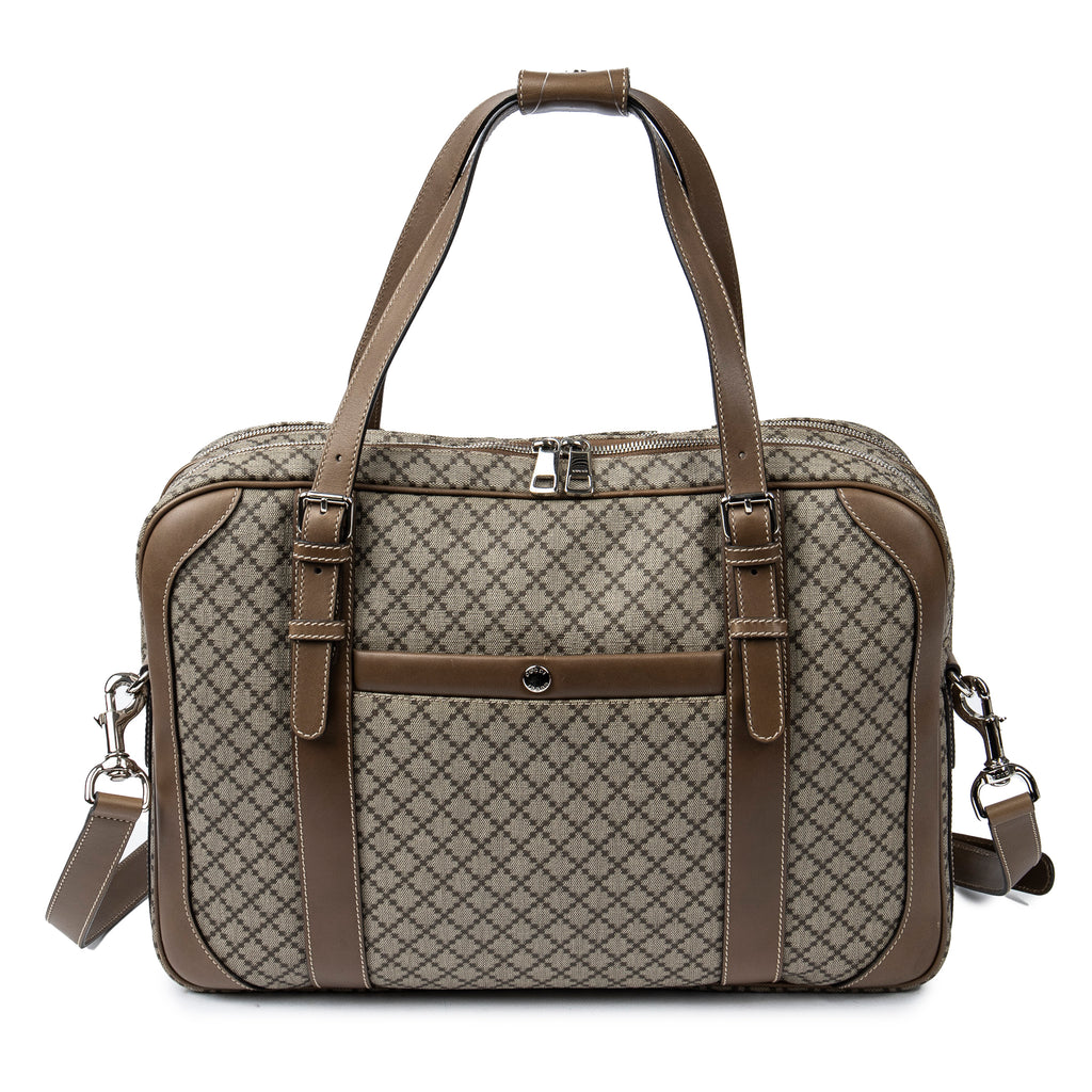 Travel Bag Carry-On Weekender Beige Diamante Canvas