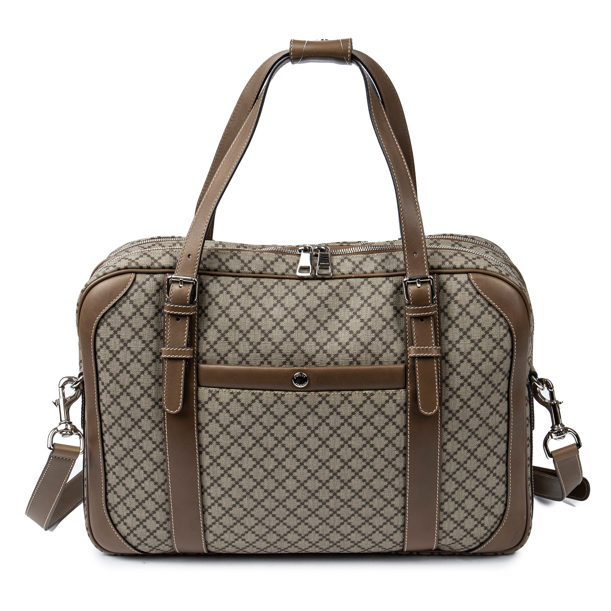 Travel Bag Carry-On Weekender Beige Diamante Canvas