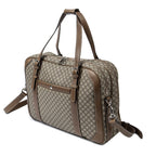 Travel Bag Carry-On Weekender Beige Diamante Canvas