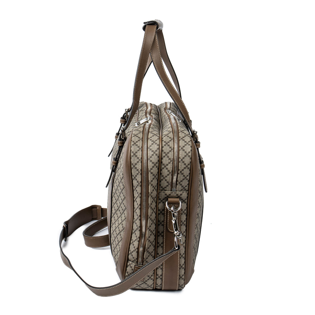 Travel Bag Carry-On Weekender Beige Diamante Canvas