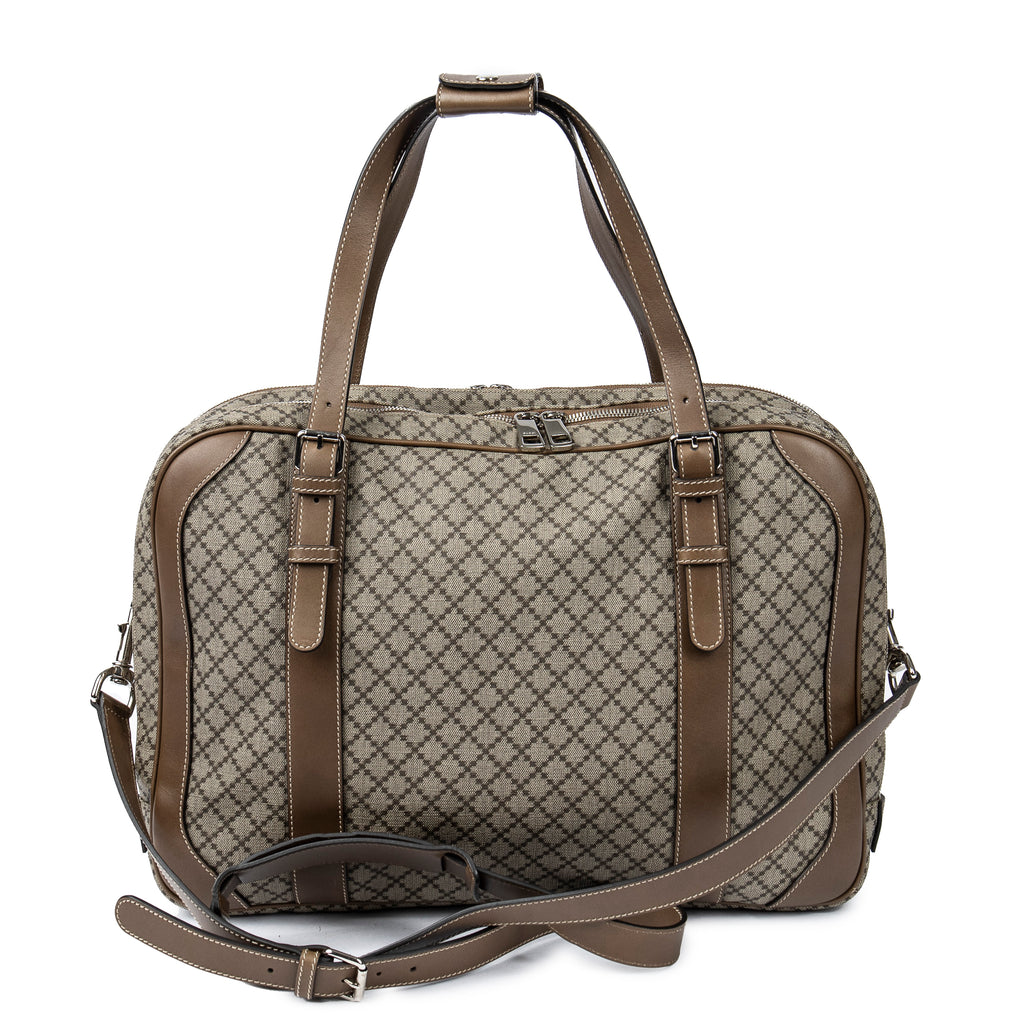 Travel Bag Carry-On Weekender Beige Diamante Canvas
