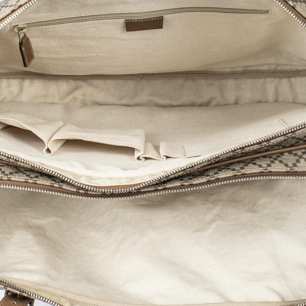 Travel Bag Carry-On Weekender Beige Diamante Canvas