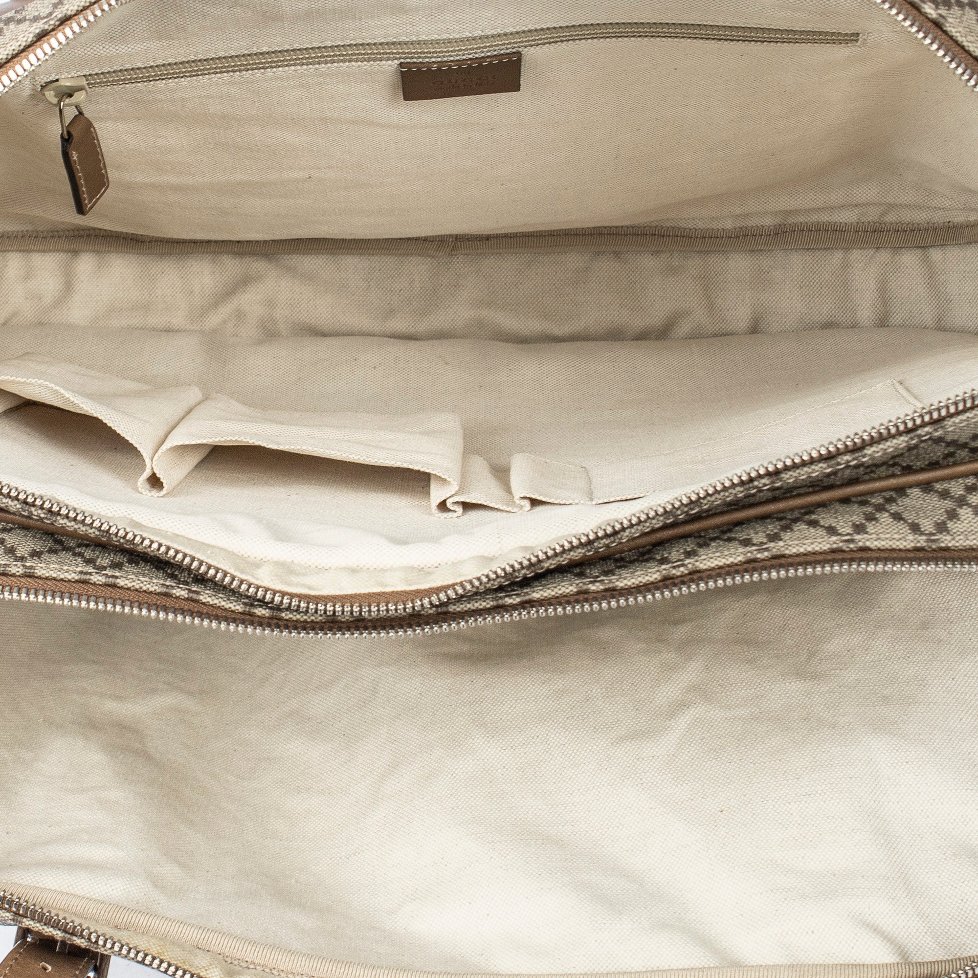 Travel Bag Carry-On Weekender Beige Diamante Canvas