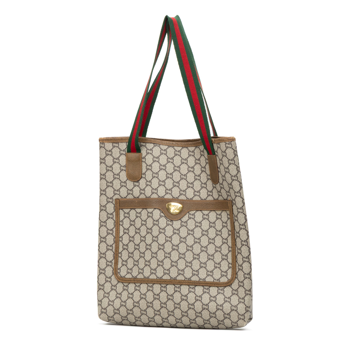 Shoulder Bag Web Gucci Plus Vertical Tote Beige GG Plus Coated Canvas