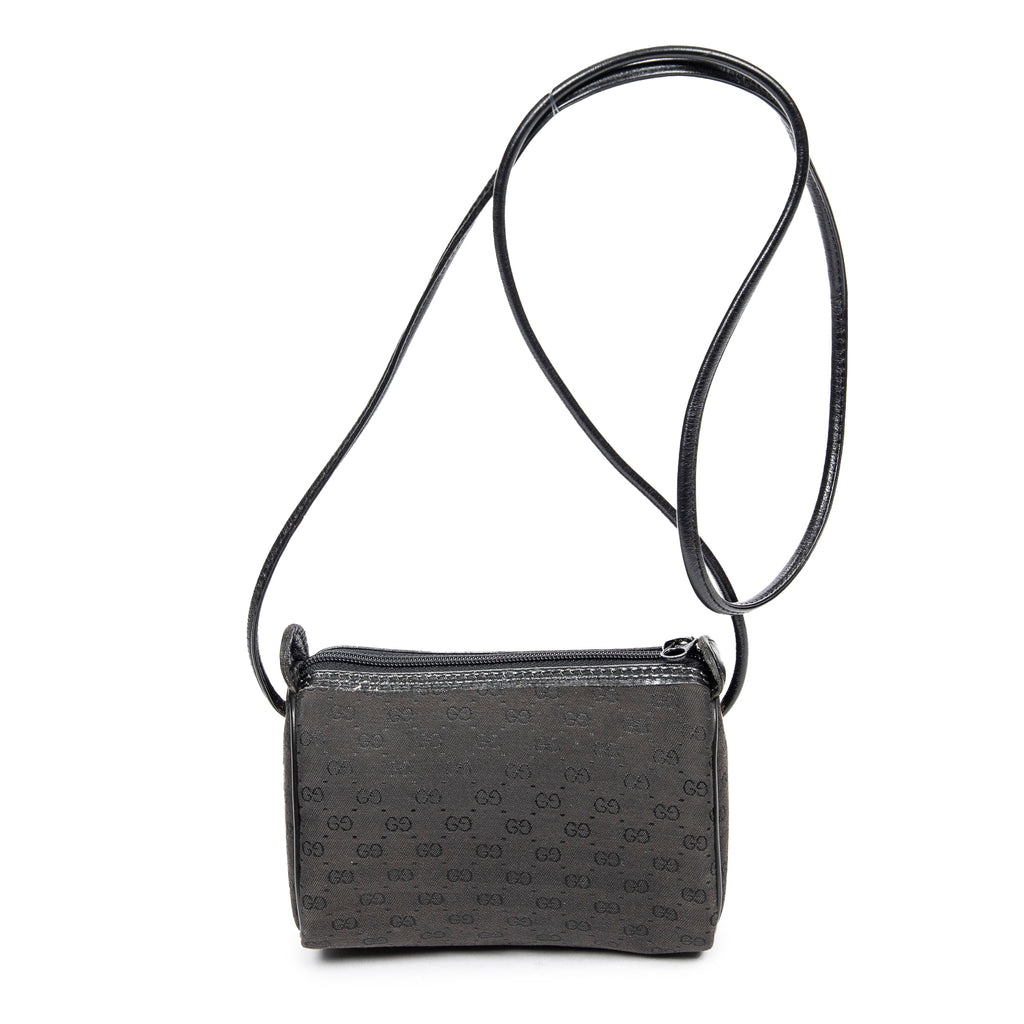Shoulder Bag Vintage Mini Pochette Crossbody Black Microguccissima Canvas