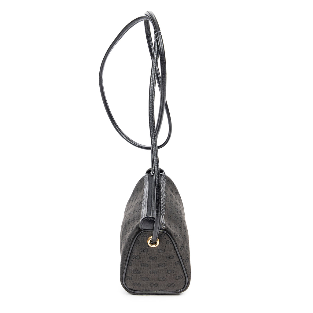 Shoulder Bag Vintage Mini Pochette Crossbody Black Microguccissima Canvas