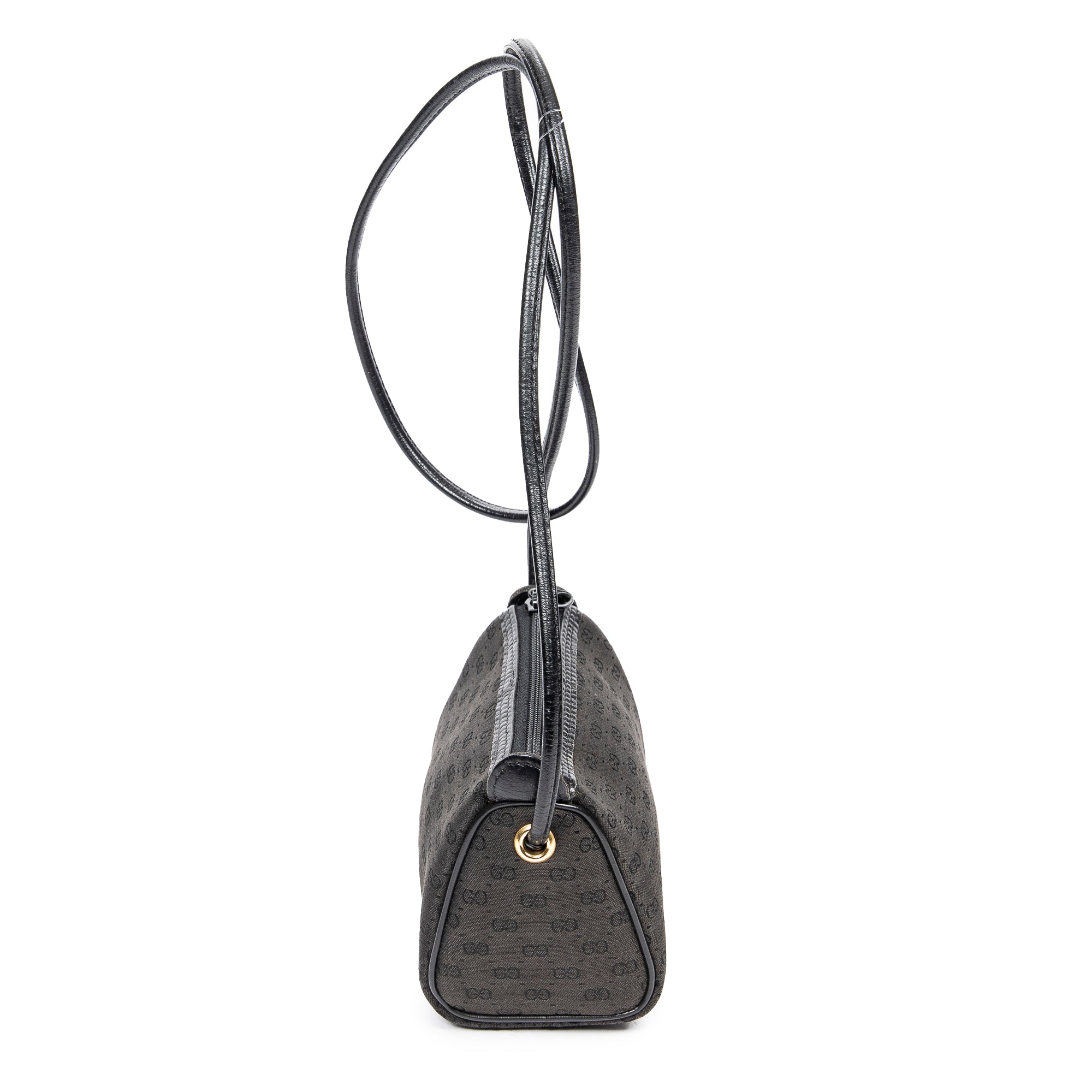 Shoulder Bag Vintage Mini Pochette Crossbody Black Microguccissima Canvas