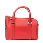 Handbag Mini Vintage Front Pocket Boston Red Microguccissima Coated Canvas
