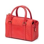 Handbag Mini Vintage Front Pocket Boston Red Microguccissima Coated Canvas