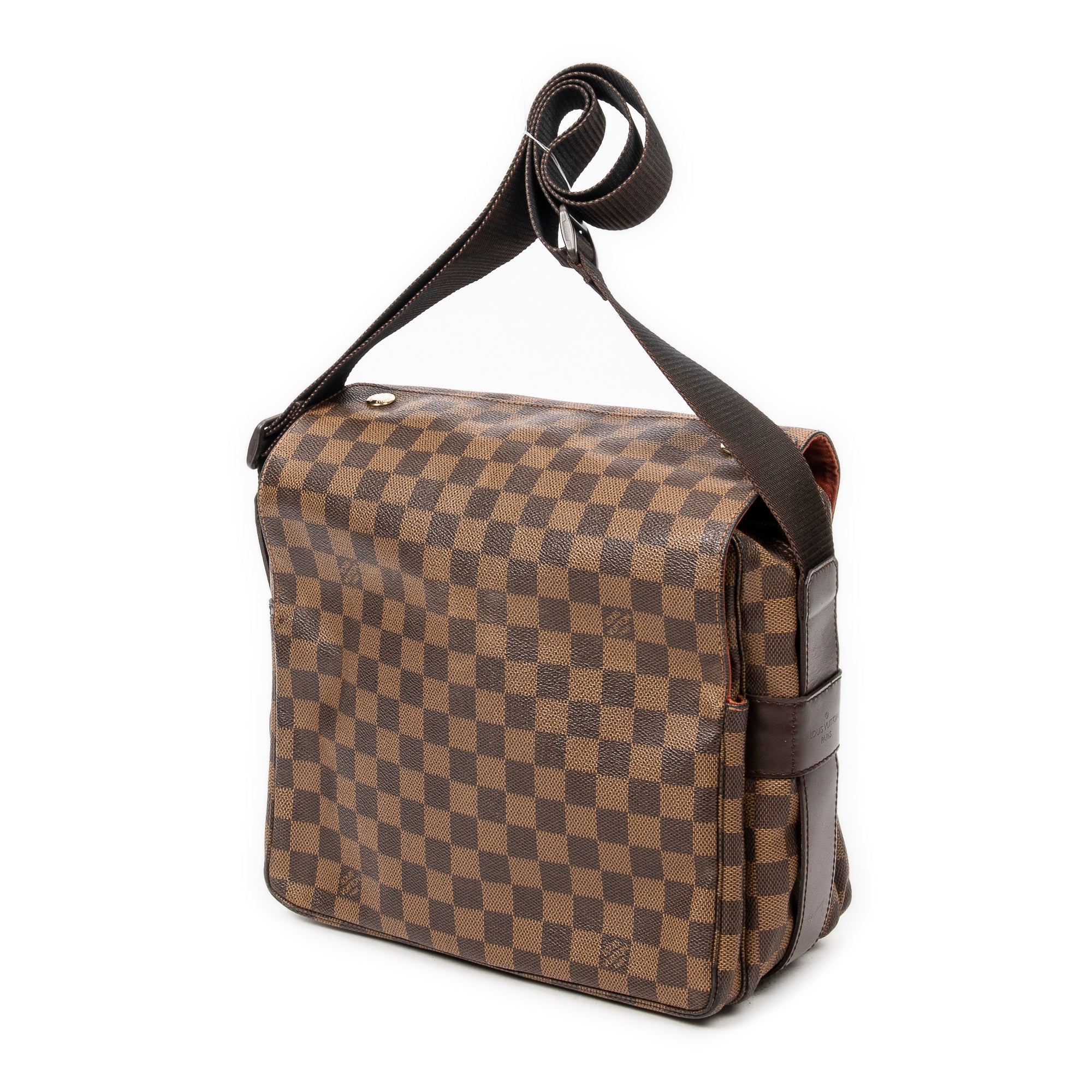 Handbag Naviglio Brown Damier Ebene
