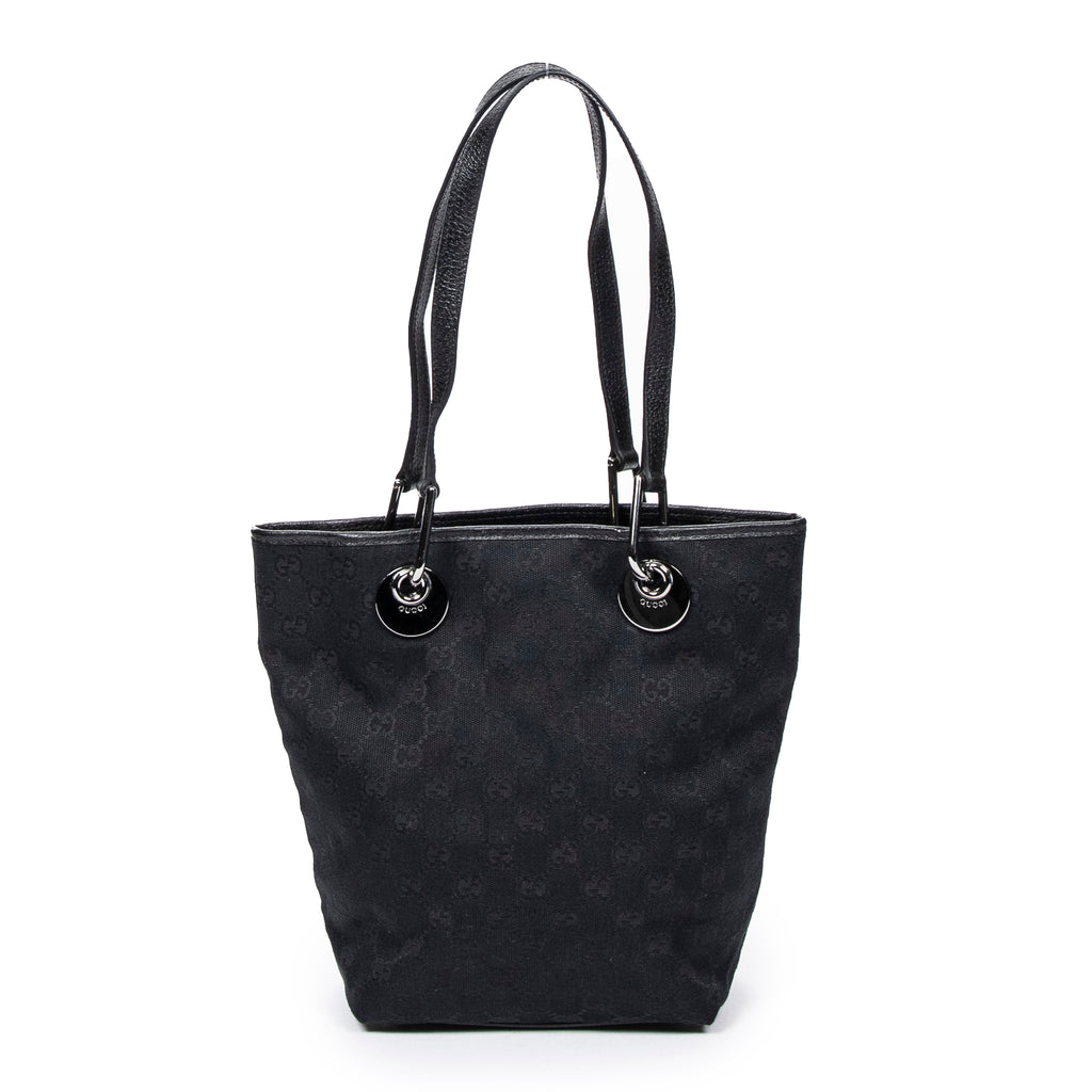 Shoulder Bag Eclipse Shopping MM Black Monogrammed Canvas