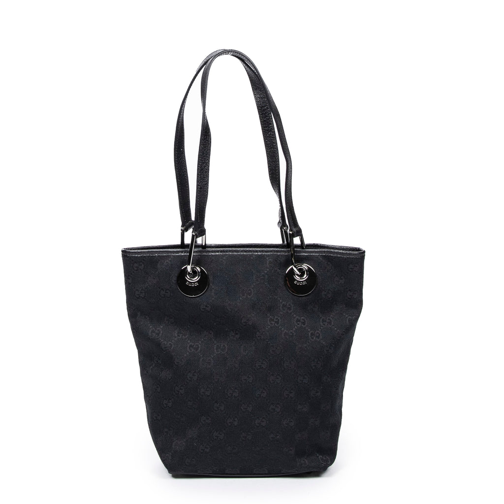 Shoulder Bag Eclipse Shopping MM Black Monogrammed Canvas