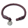 Bracelet Woven Cuff Bracelet Purple Woven Leather