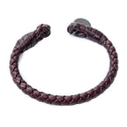 Bracelet Woven Cuff Bracelet Purple Woven Leather