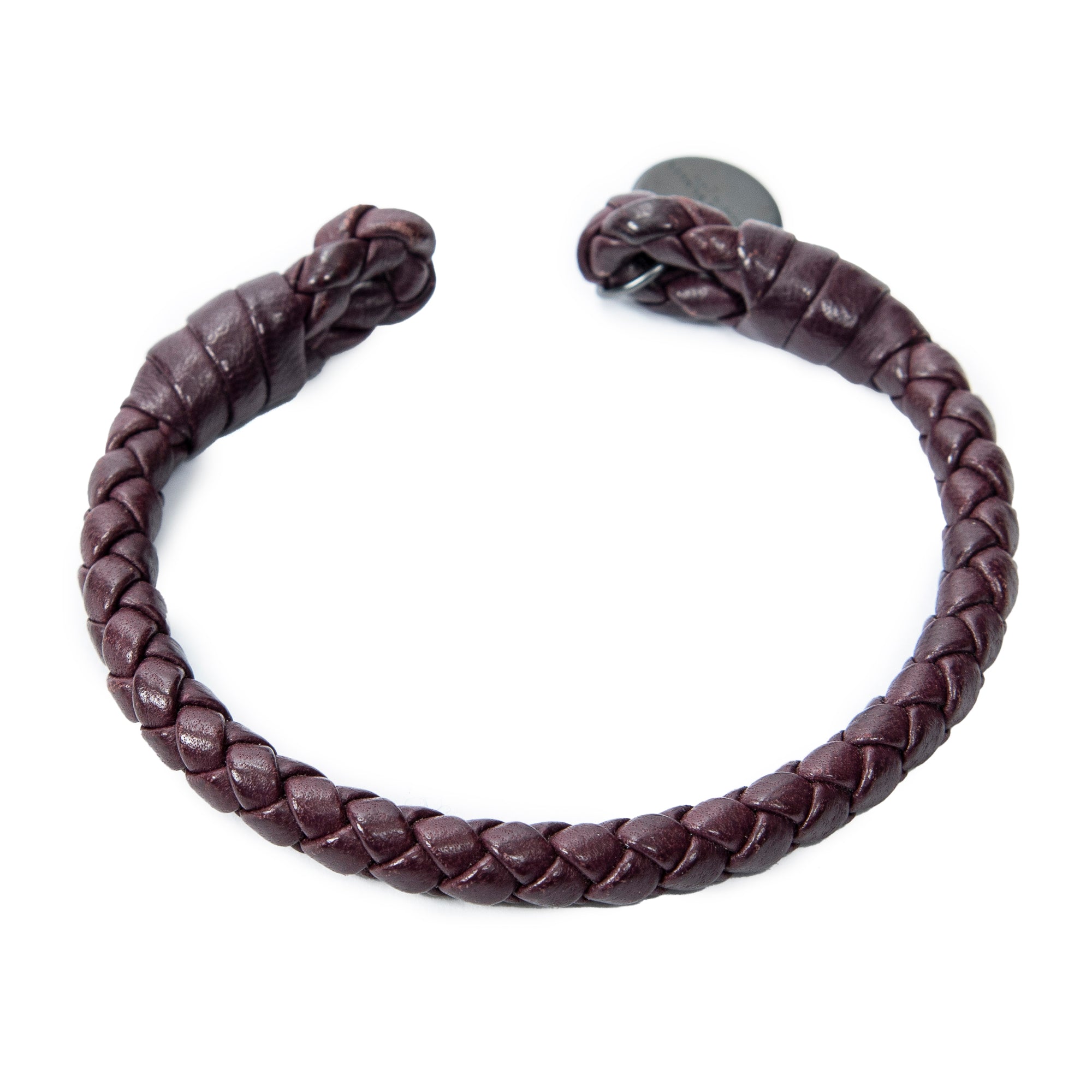 Bracelet Woven Cuff Bracelet Purple Woven Leather