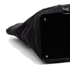 Shoulder Bag Large Bamboo Tote Black Nylon Canvas