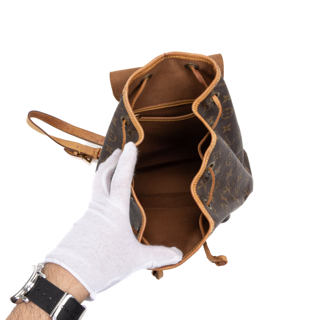 Shoulder Bag Montsouris MM Brown Monogram Canvas