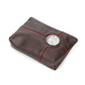 Pouch 100 Lire Coin Pouch Mini Brown Calfskin Leather