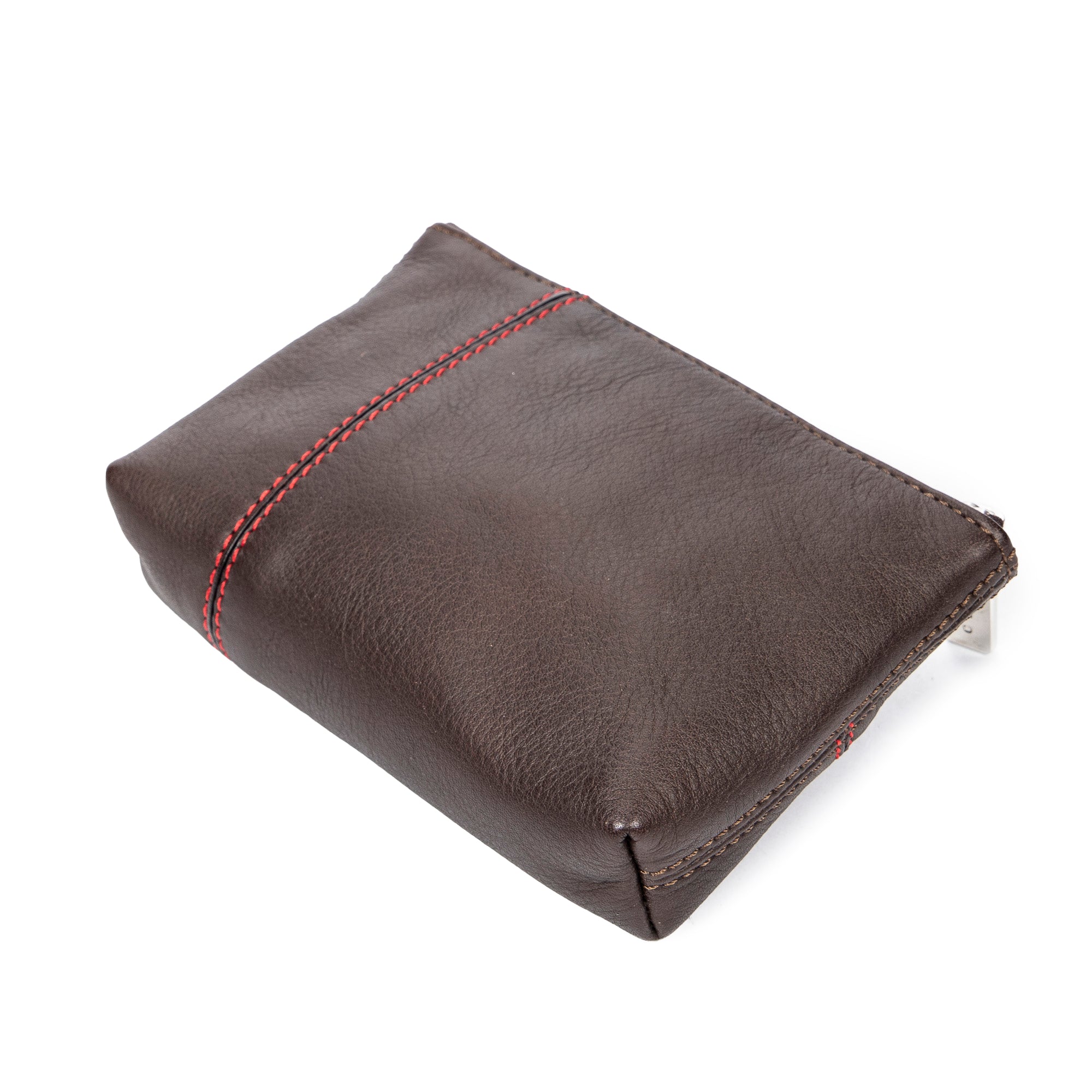 Pouch 100 Lire Coin Pouch Mini Brown Calfskin Leather