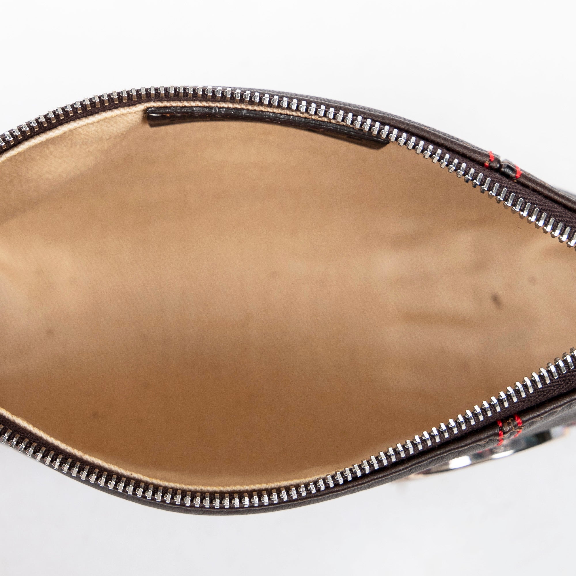 Pouch 100 Lire Coin Pouch Mini Brown Calfskin Leather