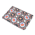 Handbag Dubai Paris O-Case Zip Pouch Black Multicolor Quilted Printed Canvas