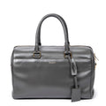 Handbag Duffle 6 Gray Smooth Calfskin Leather