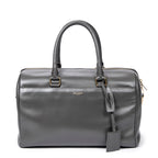 Handbag Duffle 6 Gray Smooth Calfskin Leather