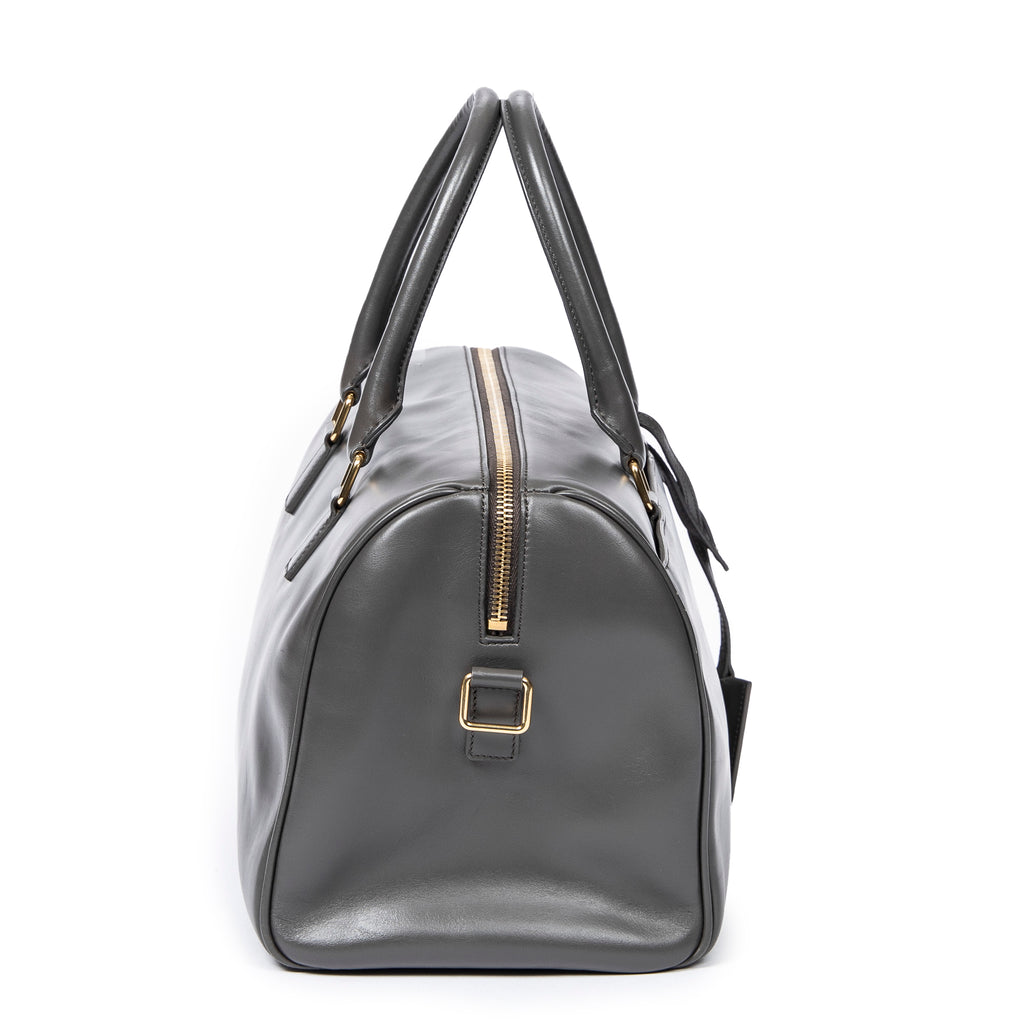 Handbag Duffle 6 Gray Smooth Calfskin Leather