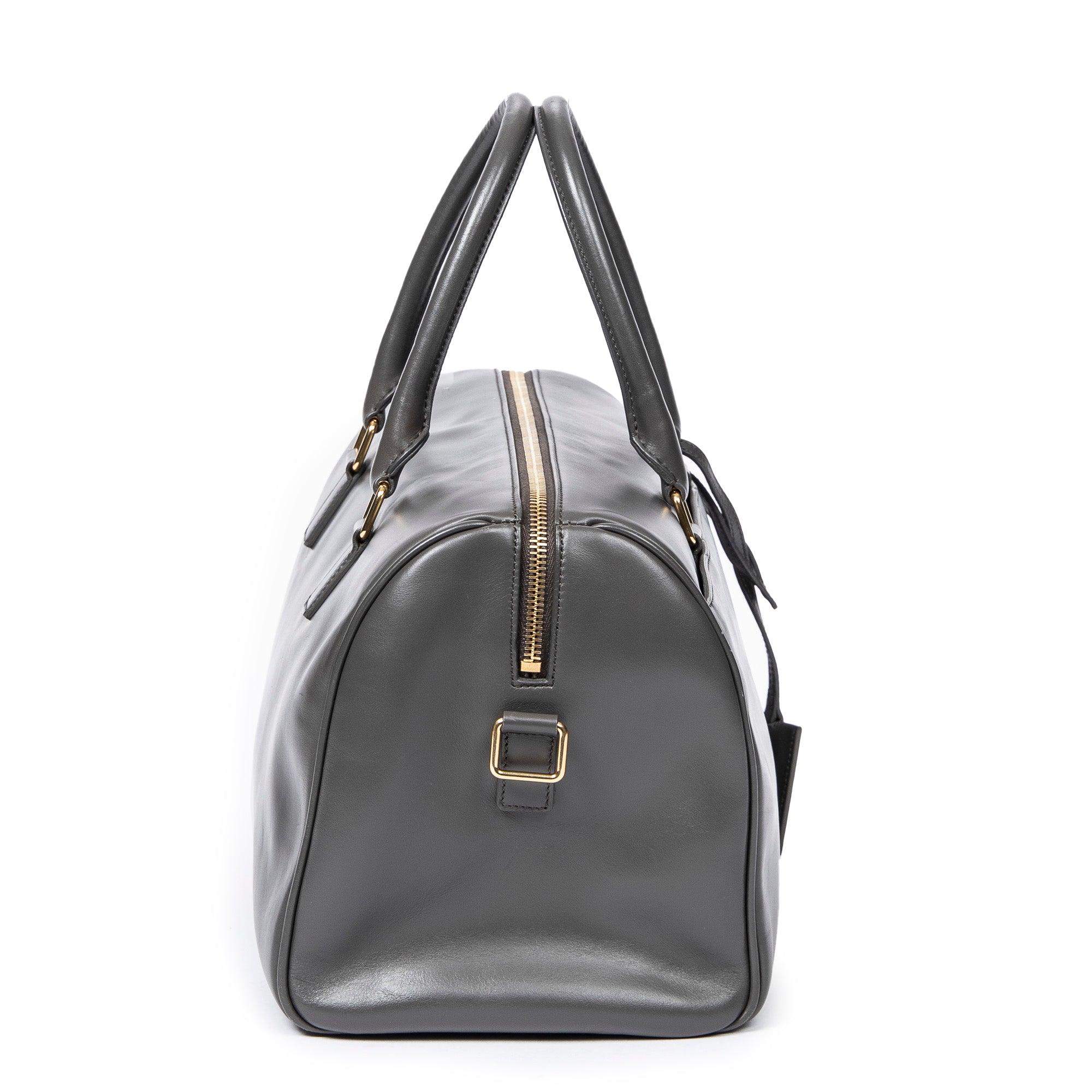 Handbag Duffle 6 Gray Smooth Calfskin Leather