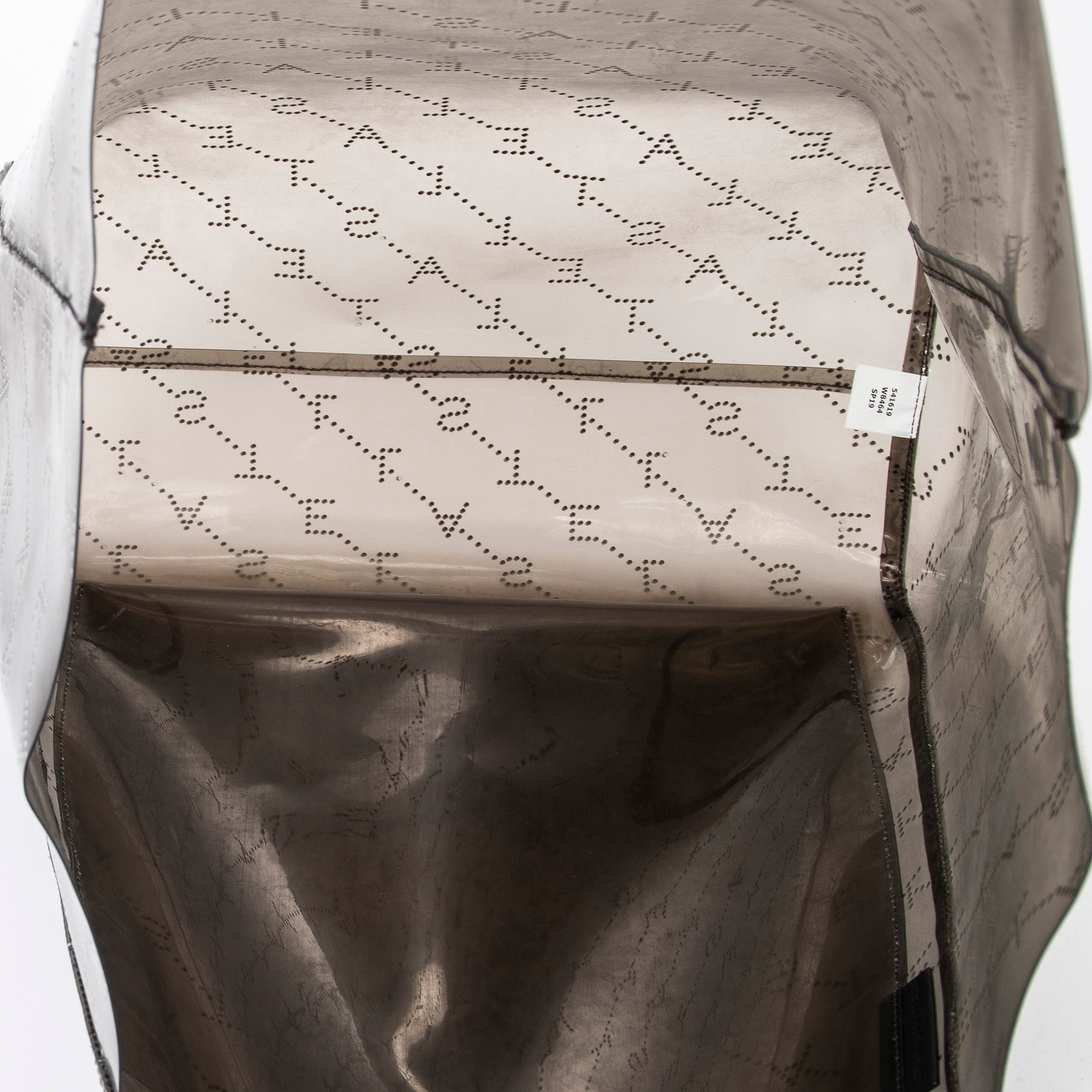 Shoulder Bag Transparent Tote Gray Monogram Resin