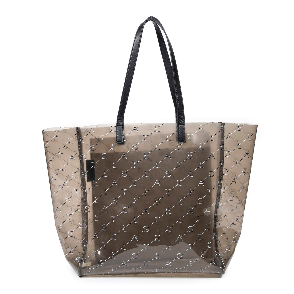 Shoulder Bag Transparent Tote Gray Monogram Resin