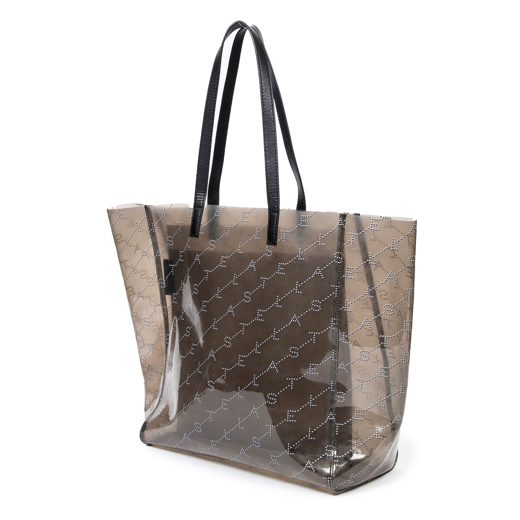 Shoulder Bag Transparent Tote Gray Monogram Resin