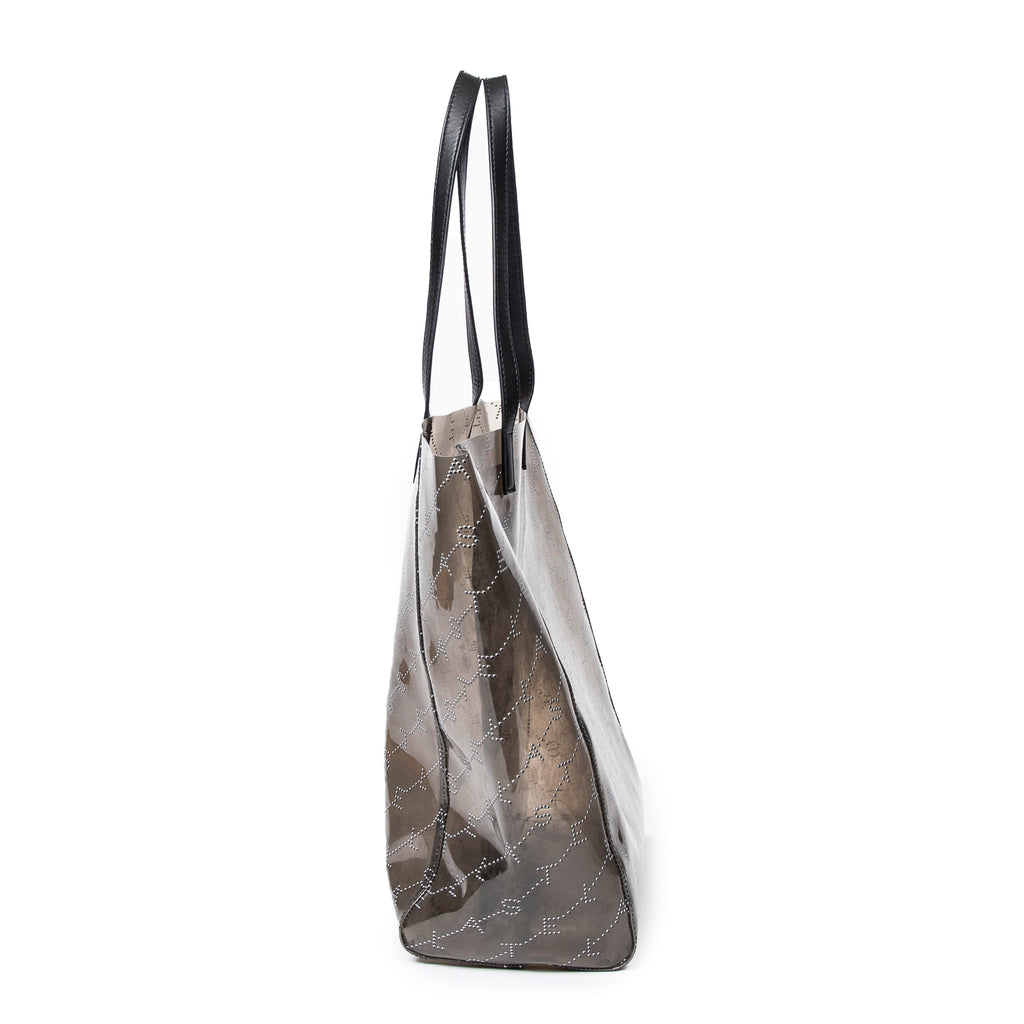 Shoulder Bag Transparent Tote Gray Monogram Resin