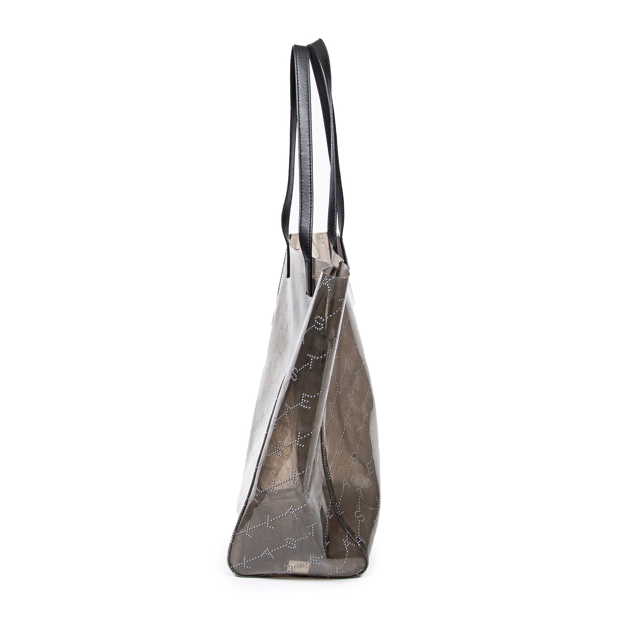 Shoulder Bag Transparent Tote Gray Monogram Resin