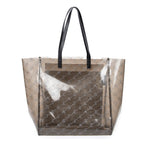 Shoulder Bag Transparent Tote Gray Monogram Resin