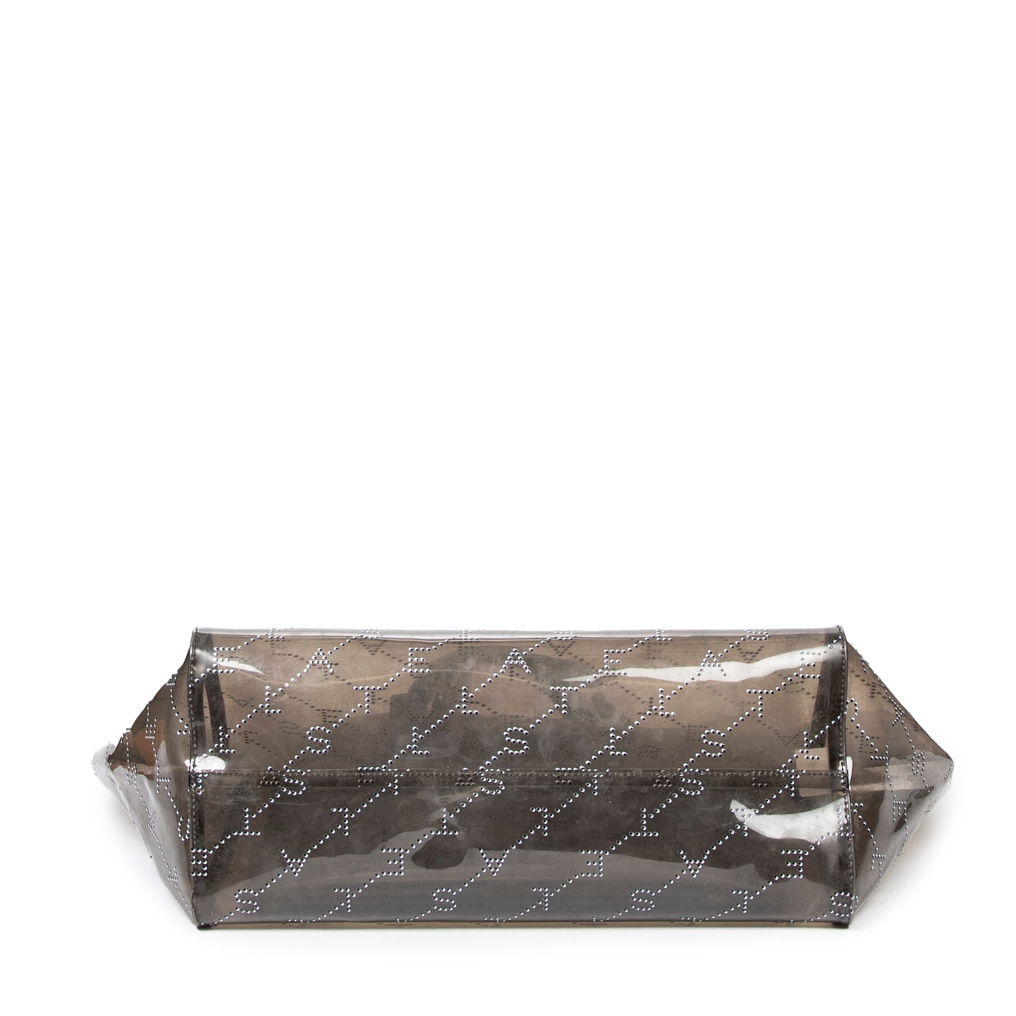 Shoulder Bag Transparent Tote Gray Monogram Resin