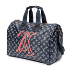 Louis Vuitton - Édition limitée rare Speedy Bandoulière Upside Down - Bleu Marine/Blanc