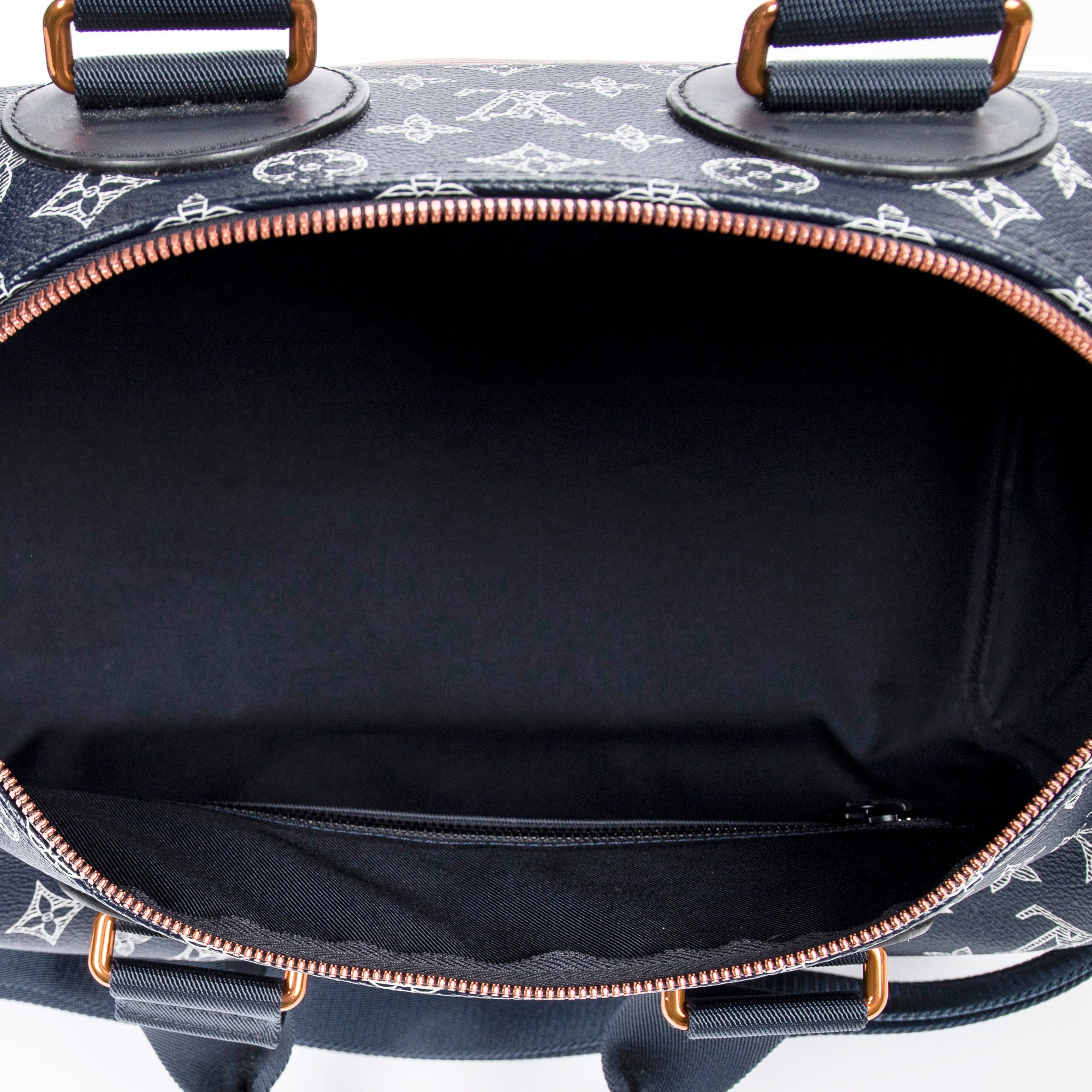 Louis Vuitton - Édition limitée rare Speedy Bandoulière Upside Down - Bleu Marine/Blanc
