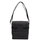 Shoulder Bag Medium Square Messenger Black Dunhill Pattern Embossed Coated Canvas